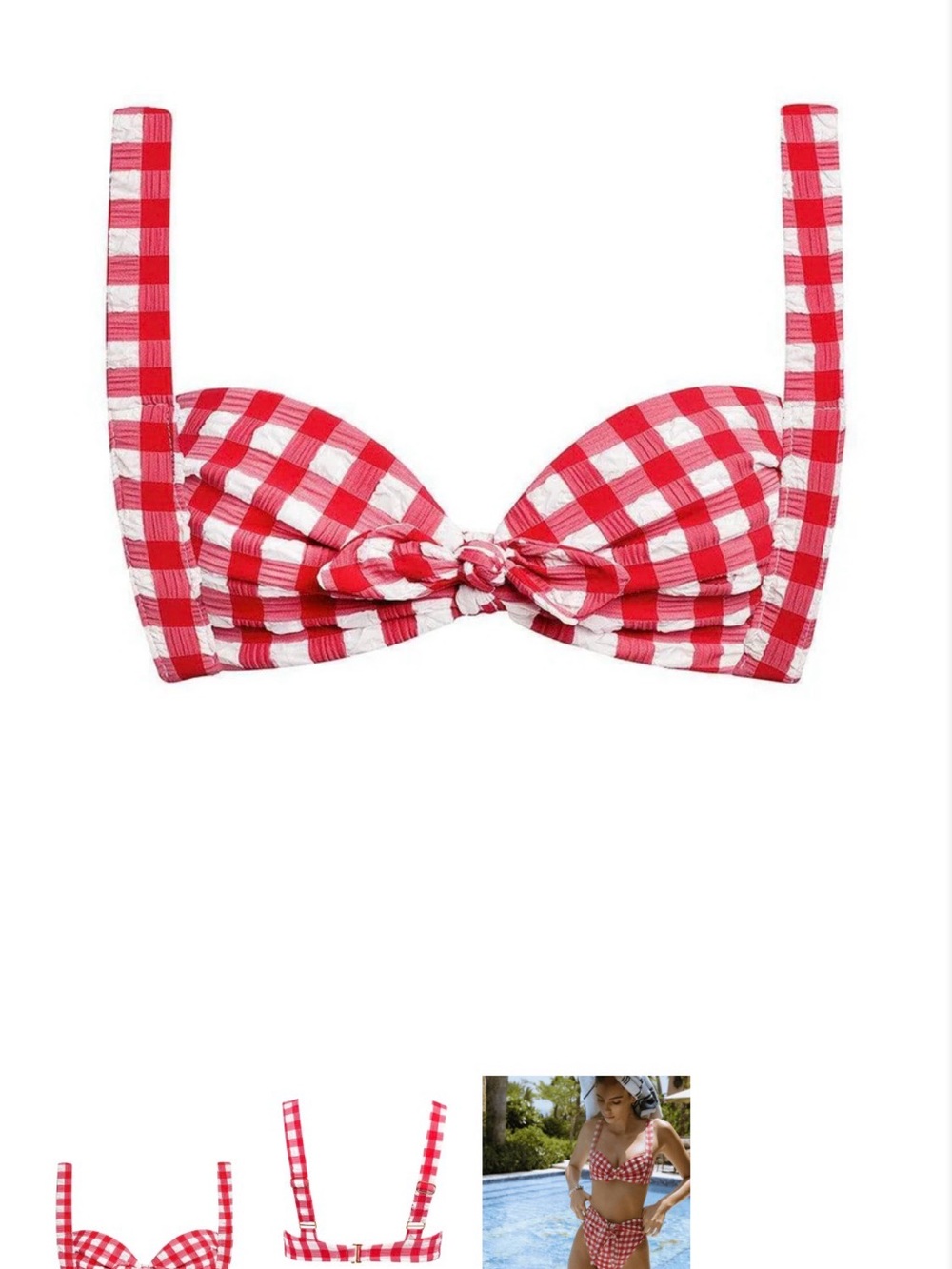 Montce Red Gingham Bikini Set - Picture 4 of 5